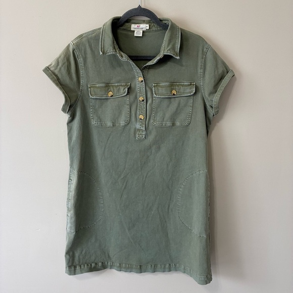 Vineyard Vines Dresses & Skirts - Vineyard Vines Olive Pocketed Polo Dress Size 14